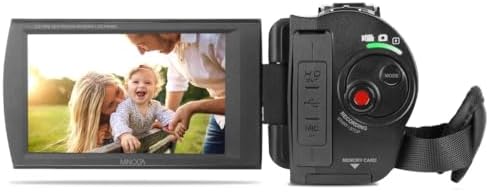 Minolta 4K Ultra HD Camcorder with 3.5-inch Touchscreen – 10x Optical Zoom, 28MP Photos, Digital Stabilizer, Accessory Shoe Mount, Time Lapse, Face Detection, 32GB Card, Remote Control (Black) - Image 5