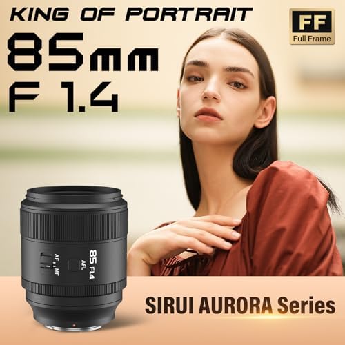SIRUI Aurora 85mm F1.4 Full Frame Auto Focus Lens, Telephoto Prime Portrait Lens for E Mount Cameras FX3, FX6, A7 Series, A7R Series, A7S Series, A9, ZV-E1, Black - Image 2