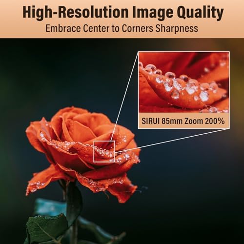 SIRUI Aurora 85mm F1.4 Full Frame Auto Focus Lens, Telephoto Prime Portrait Lens for E Mount Cameras FX3, FX6, A7 Series, A7R Series, A7S Series, A9, ZV-E1, Black - Image 3