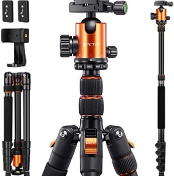 82″ Tall Camera Tripod Heavy Duty, Victiv Aluminum DSLR Tripod Monopod for Photography Travel, Professional Camera Stand for Spotting Scope Telescope Binocular